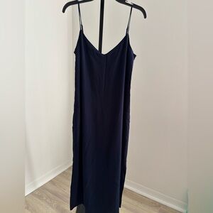 J. Crew Navy Blue Maxi Slip Dress